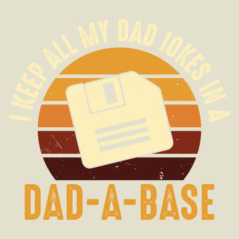 Dad Joke Floppy Disk Retro Design