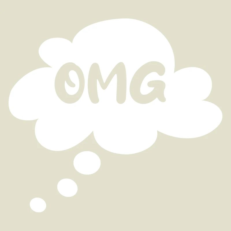 Saying OMG Cloud Thought Bubble Speech Bubble Simple