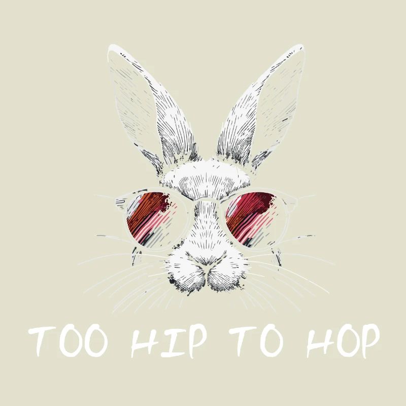 Too Hip To Hop Easter Bunny Funny Sayings Easter