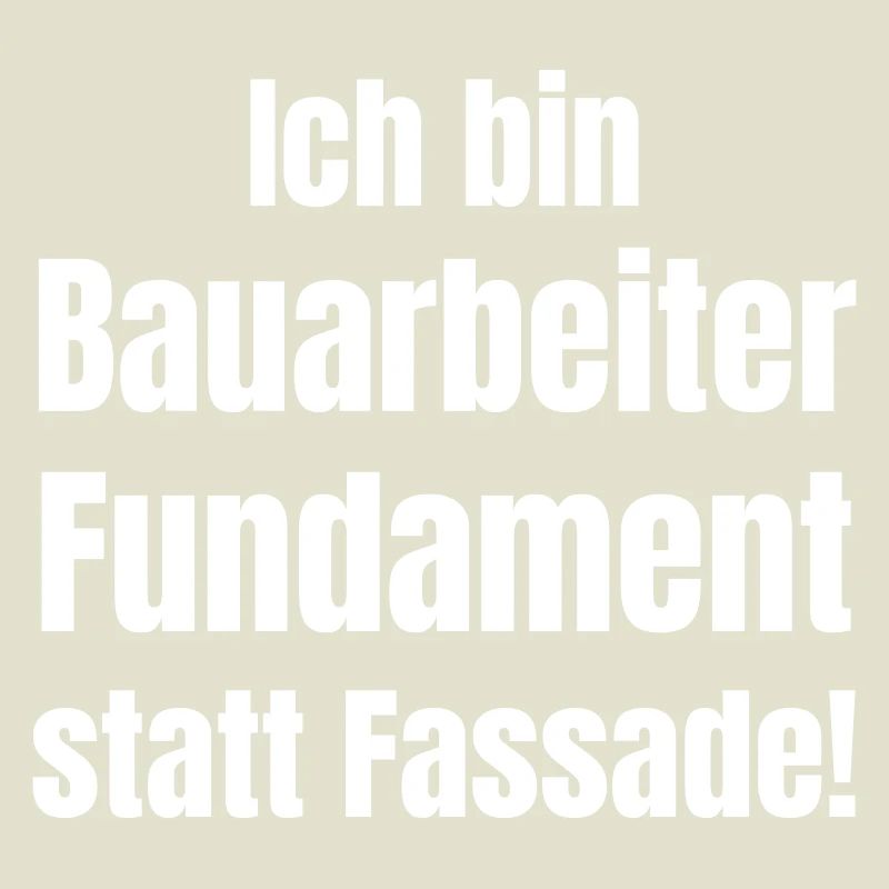 Foundation instead of façade: Construction workers