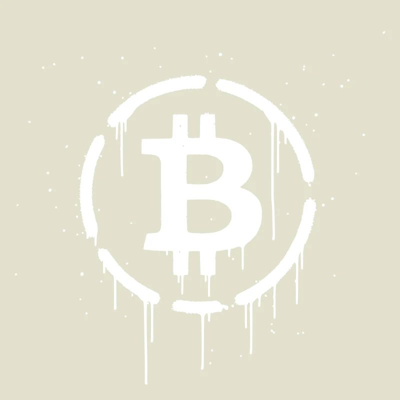 Bitcoin Logo Graffiti Krypto
