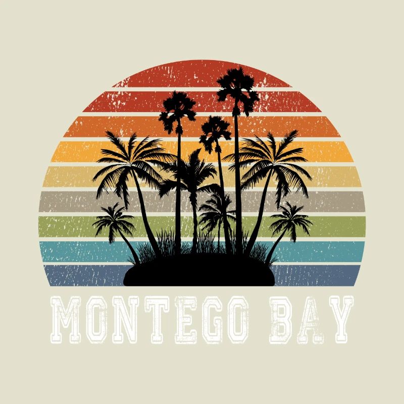 Montego Bay Island Palm Trees Design / Gift Idea