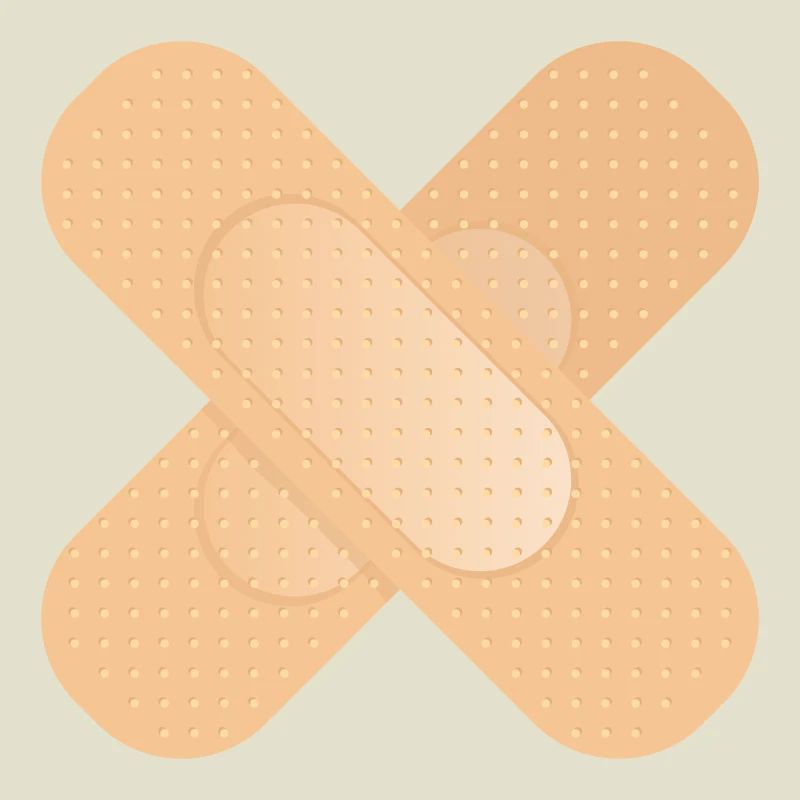 crossed sticking plaster as a design element