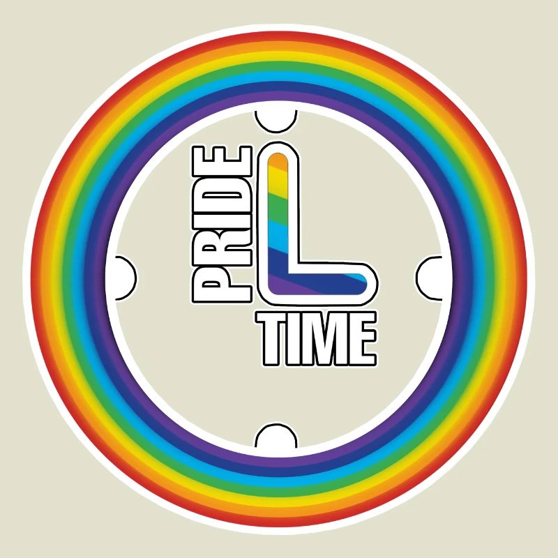 Rainbow Pride Ring Clock