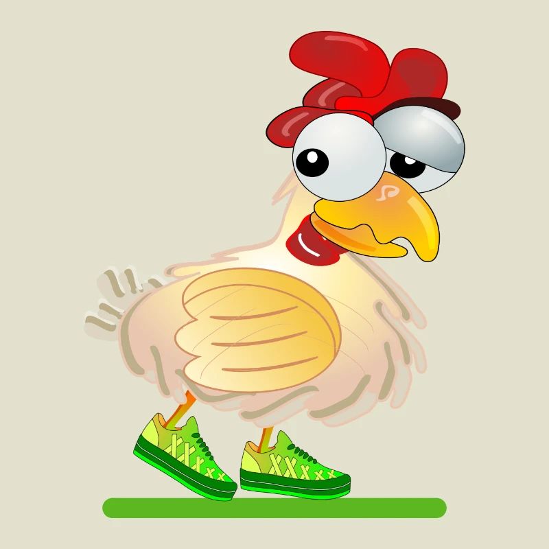 CHICKENS COMIC RUNNING RACE