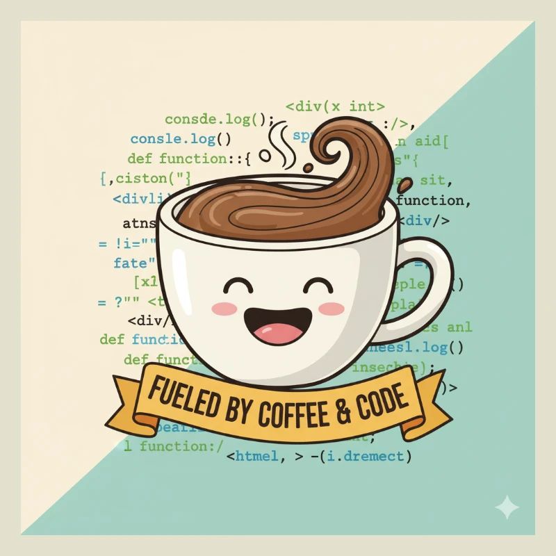 Happy Coffee Becher und Code