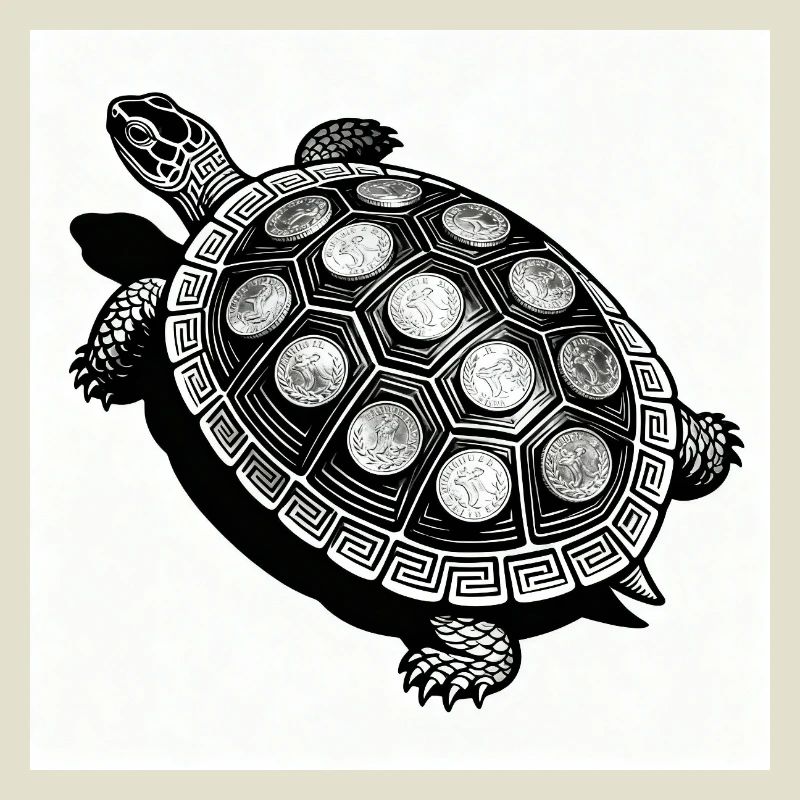 Münz-Schildkröte Geometrie