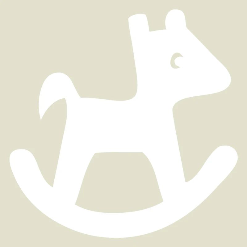Silhouette de cheval à bascule