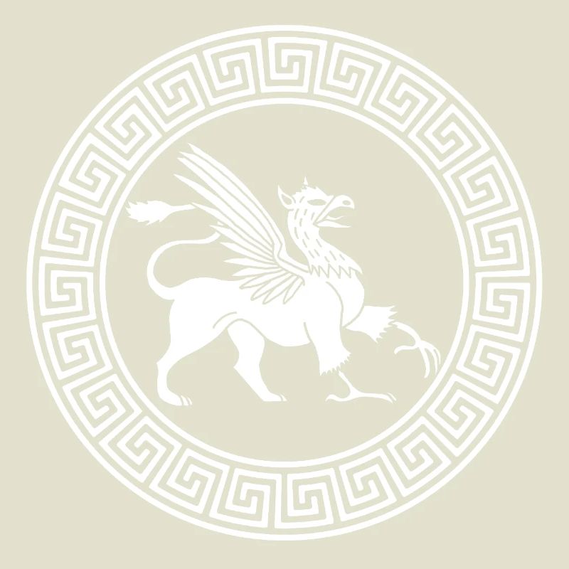 Ancient White Griffin Symbol