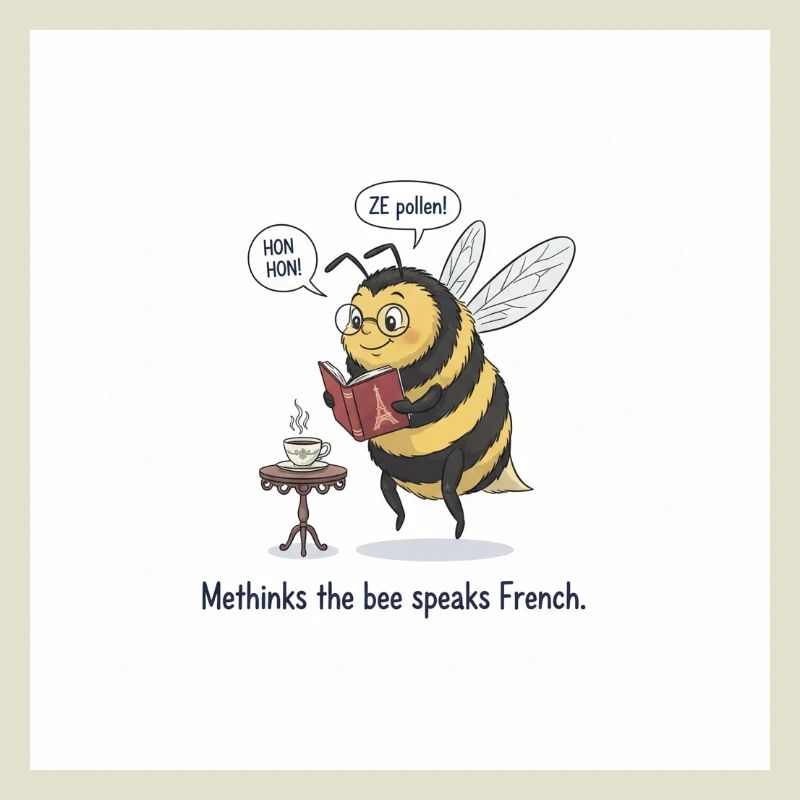 Bee apprend le français : Méthinks