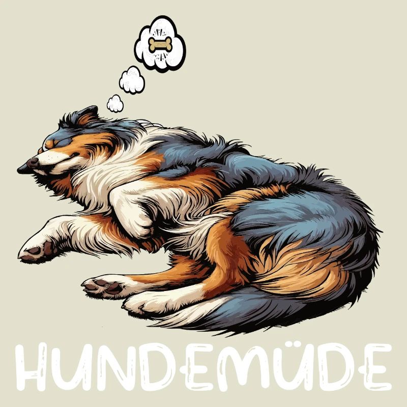 Hundemüde Australian Shepherd Aussie Aussiehalter