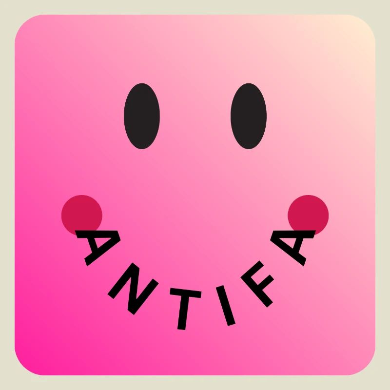 Friendly Antifa Pink | Gradient Smile Typo