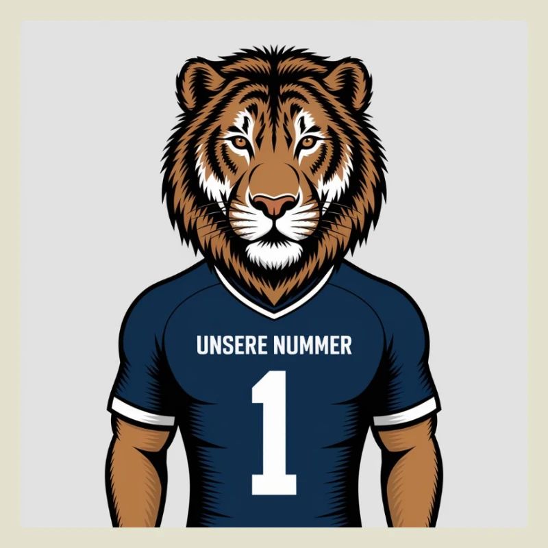 Tiger Maskottchen Jersey Druck
