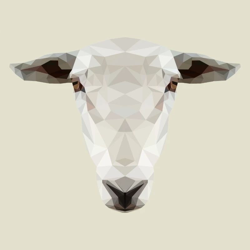 Sheep Head – Geometric Low Poly Animal Design