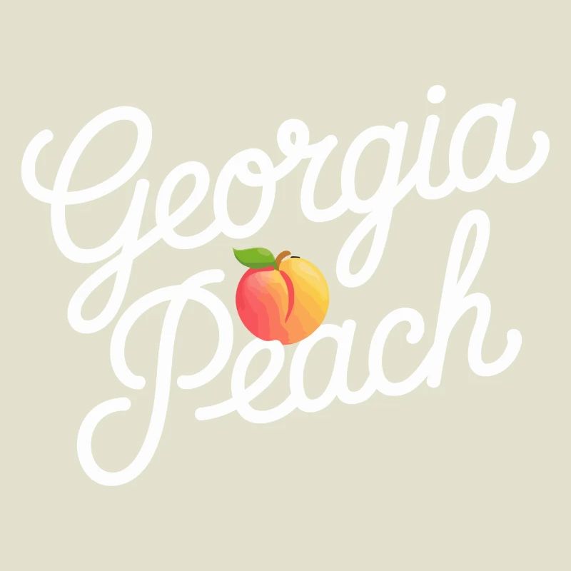 Georgia Peach Script Logo