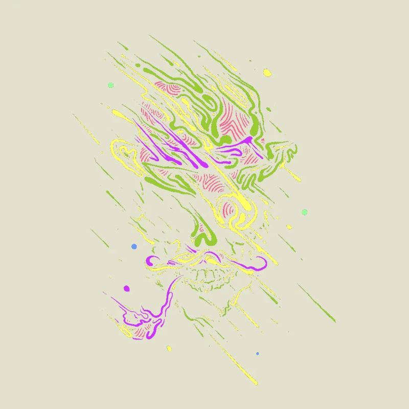 Crâne néon graffiti éclatant