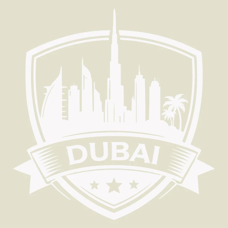 Panneau du badge de la Skyline de Dubaï