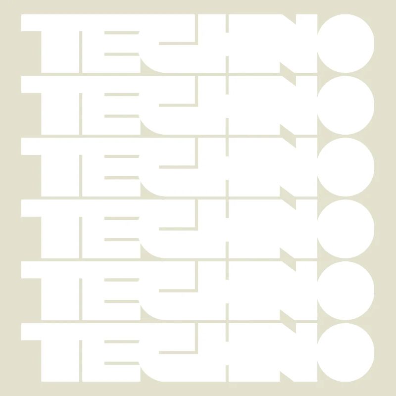 Techno Music Bold Abstract Geometry Logo