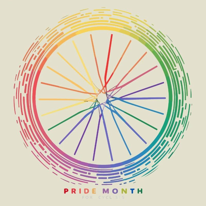 Vibrant Rainbow Bicycle Wheel Design