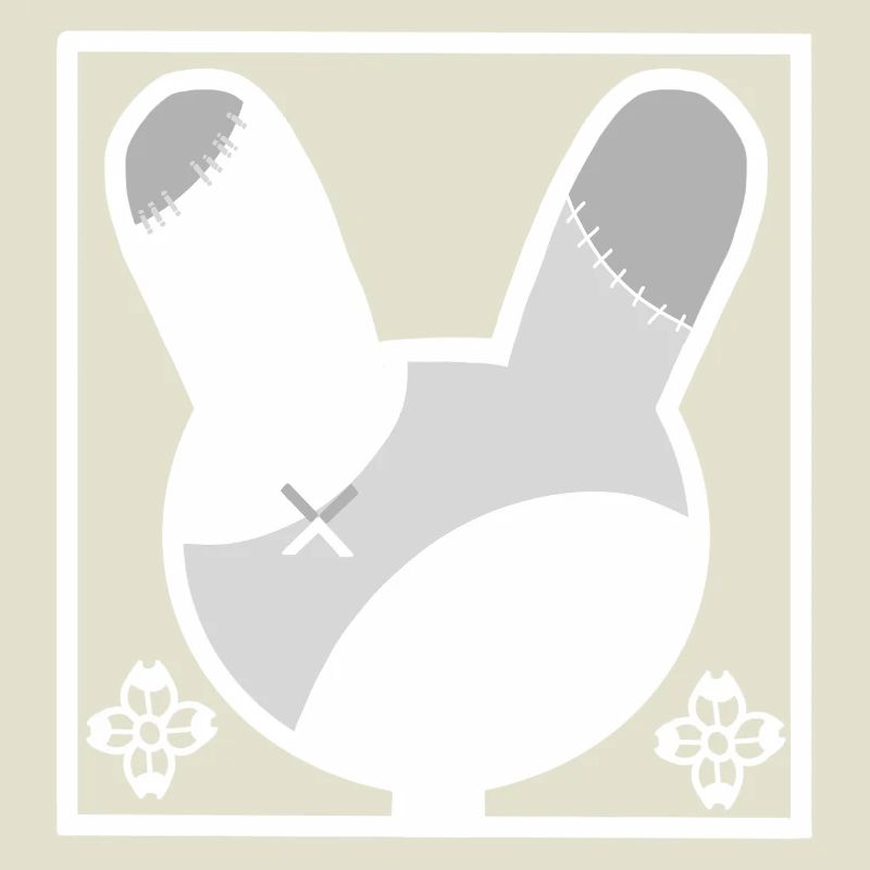 Silhouette du lapin-patchwork