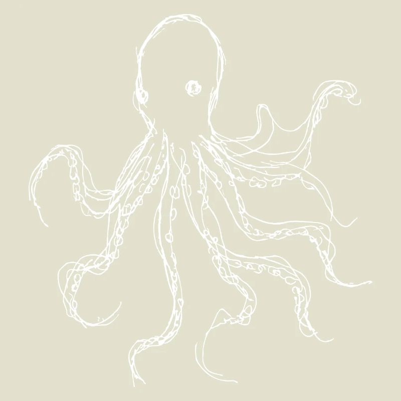 Bold Ink Octopus Line Art