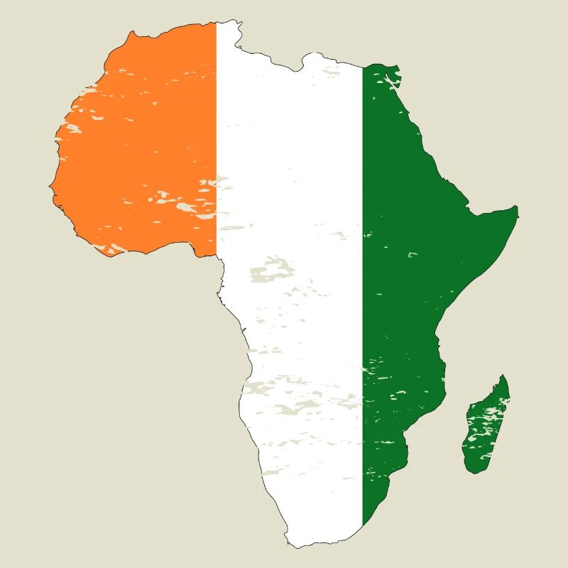 Drapeau de la Côte d’Ivoire Afrique utilisé
