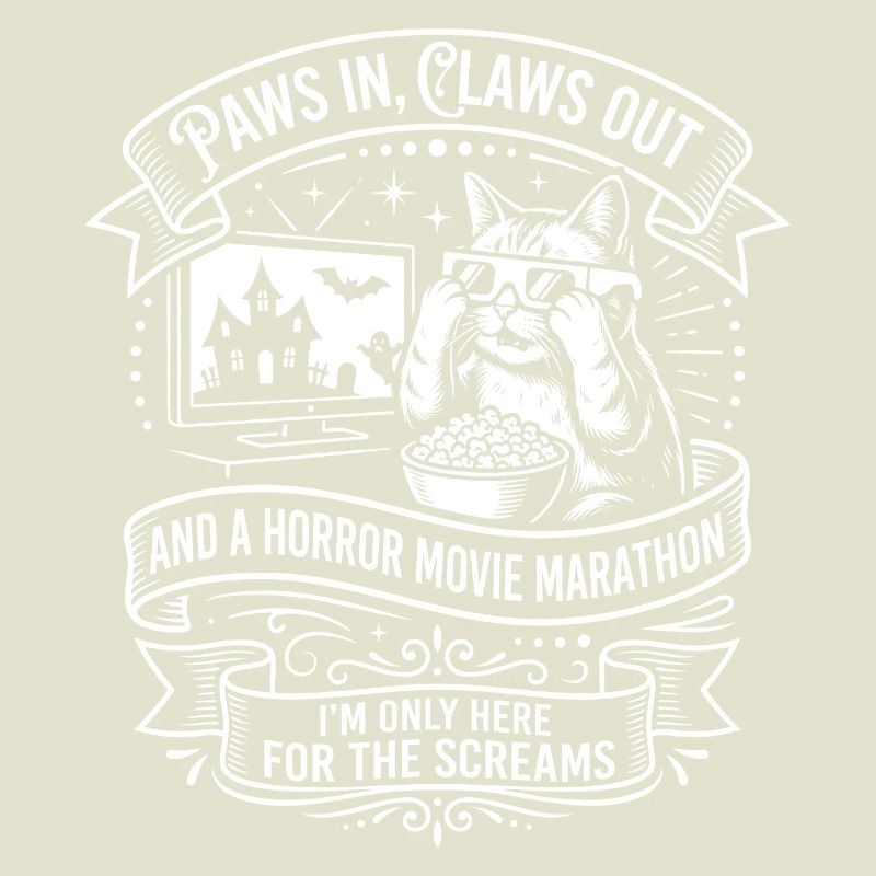 Cat Couch Horror Marathon