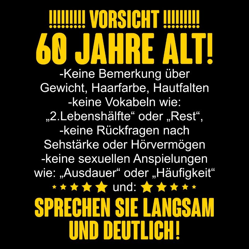 60. Geburtstag Lustiger Spruch