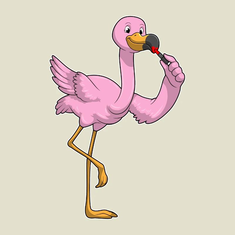 Flamingo mit Lippenstift