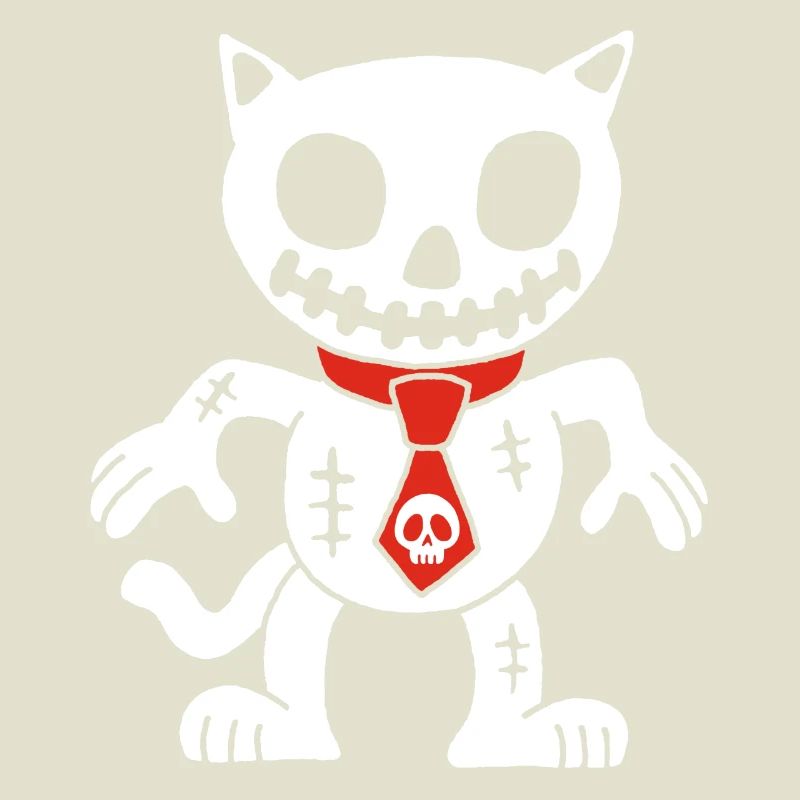 Chat blanc poupée vaudou