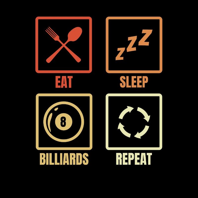 Billardspieler Routine