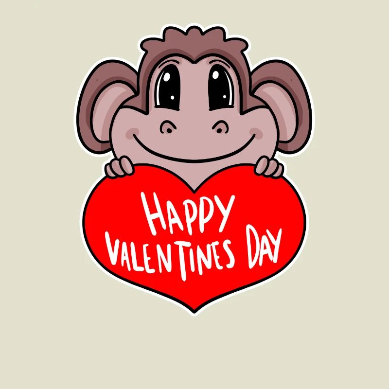 Valentine's Day Heart Monkey