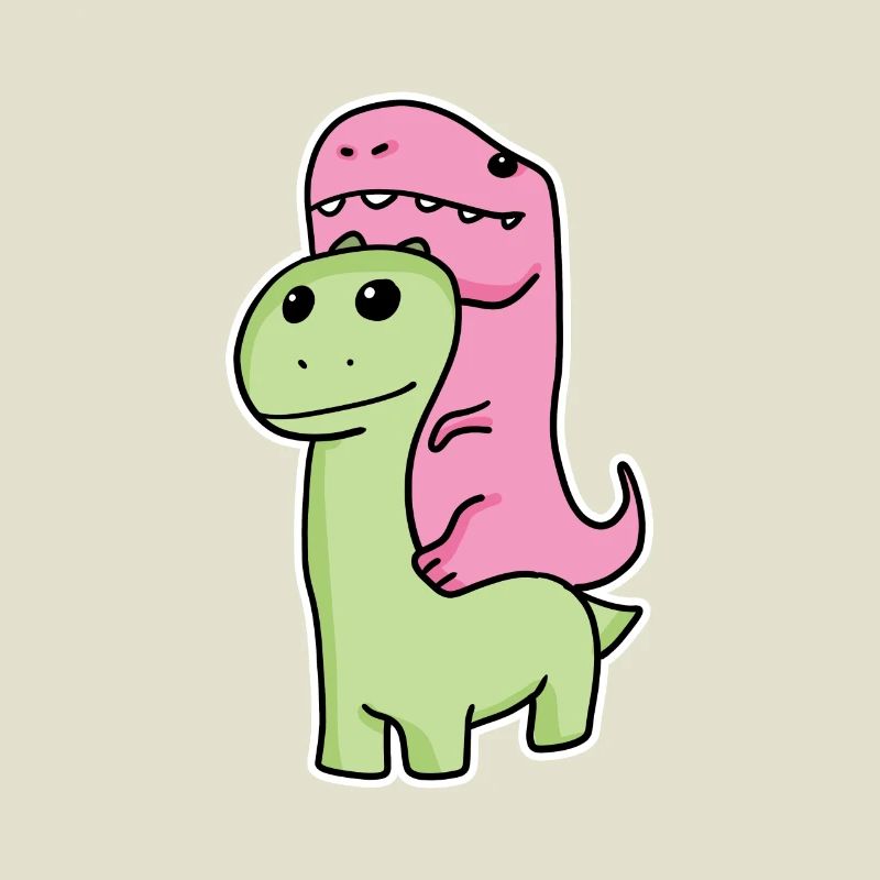 Zwei Dinosaurier
