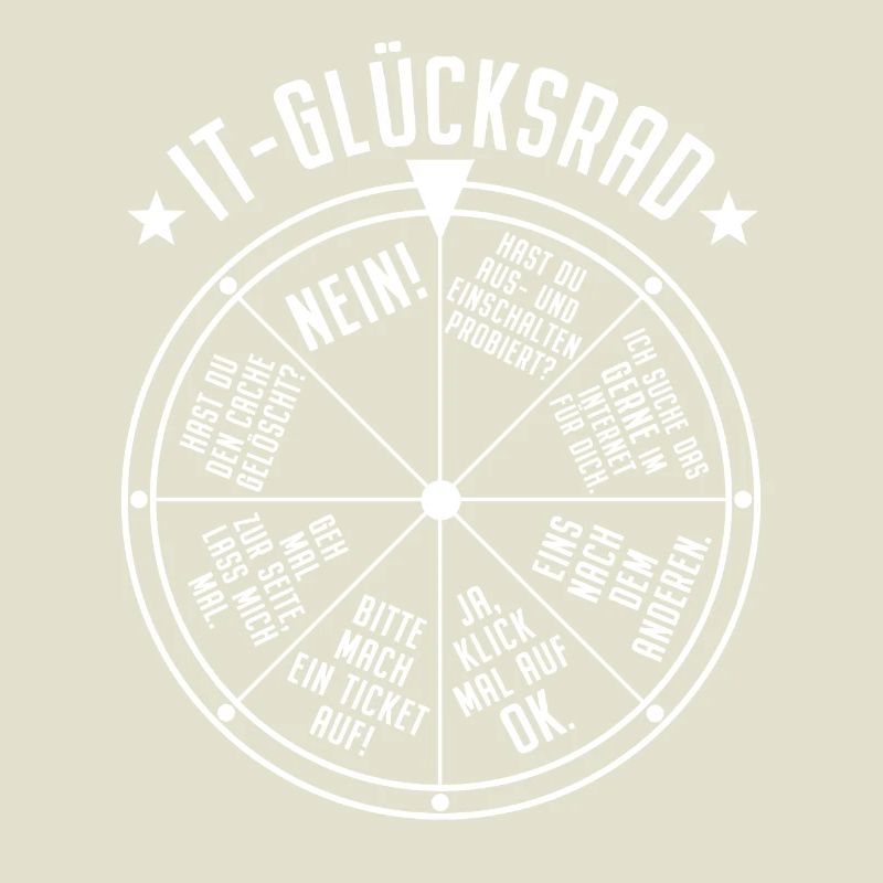 IT Support Glücksrad Service Desk IT Helpdesk Nerd