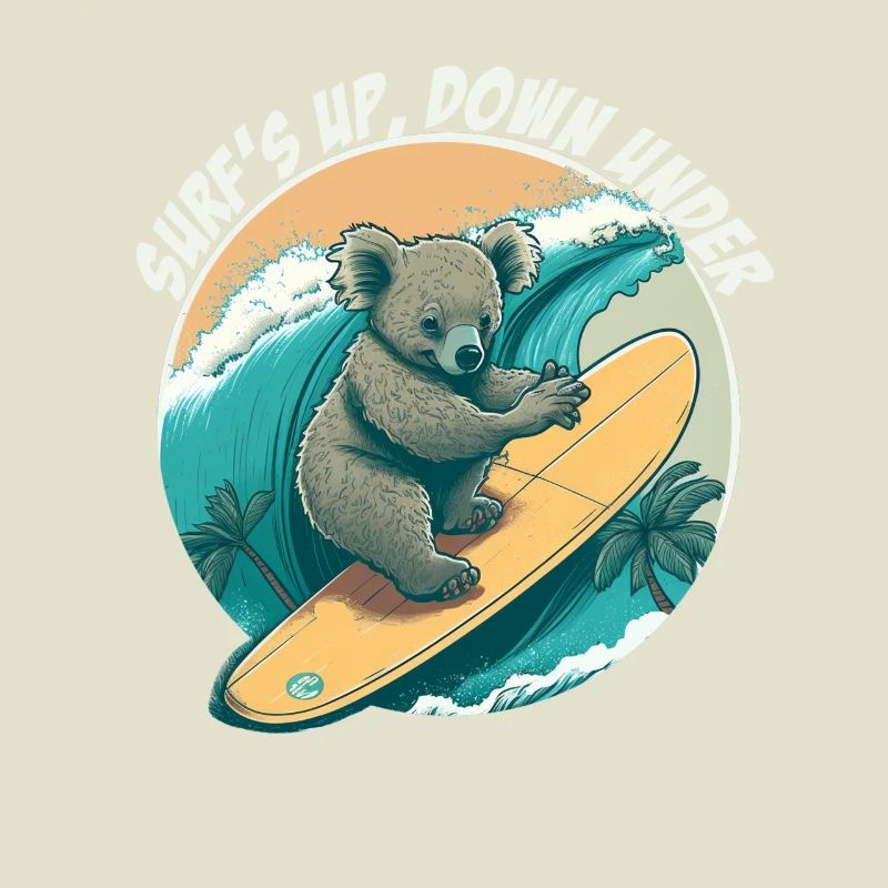 Down under surfender Koalabär