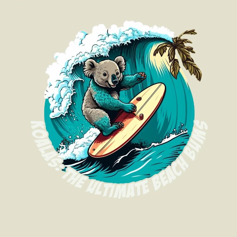 Beach Bums Koala s’amuse à surfer
