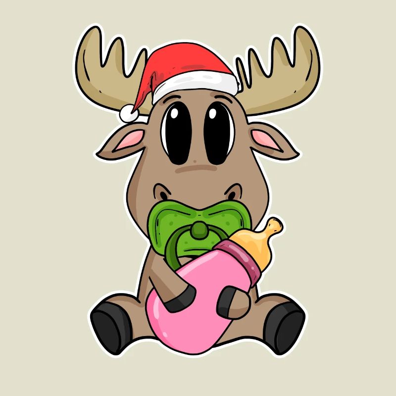 Bébé orignal Noël