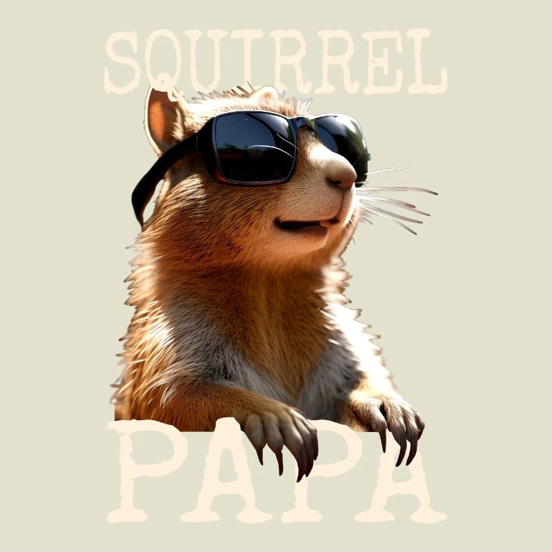 Squirrel Dad Squirrel Daddy Father's Day Dad Paps
