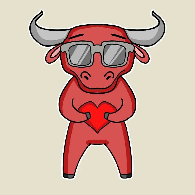 Bulle mit Herz und Brille