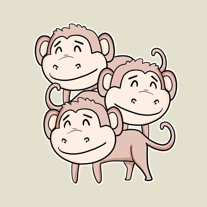 Singe mignon - Motif de singe