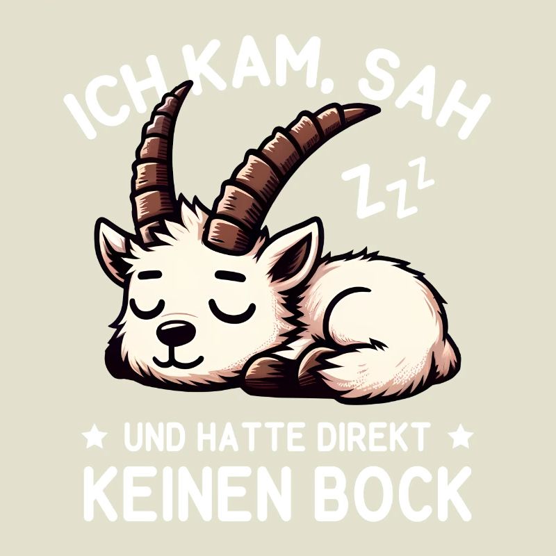 Süßer schlafender Steinbock hat null Bock