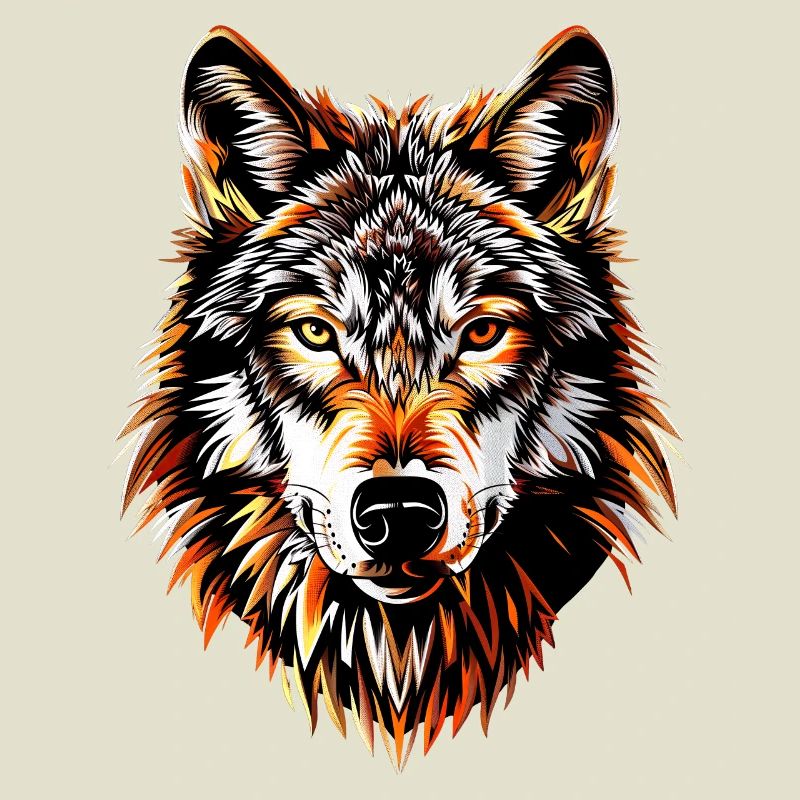Loup Motif Loups Wolf Pack Gris Wolfhound Wolf