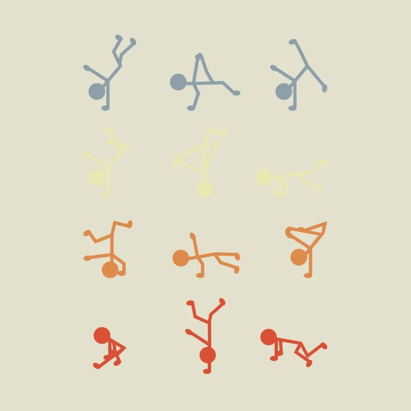 Figurines bâton breakdancer
