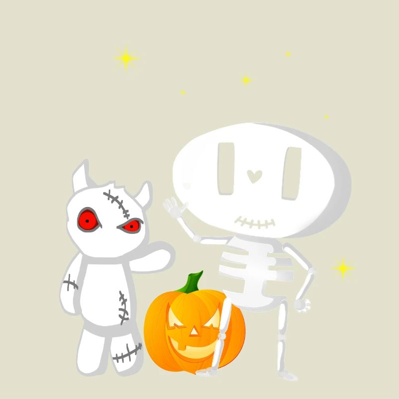 Halloweengesellschaft Gespenst und Monsterchen