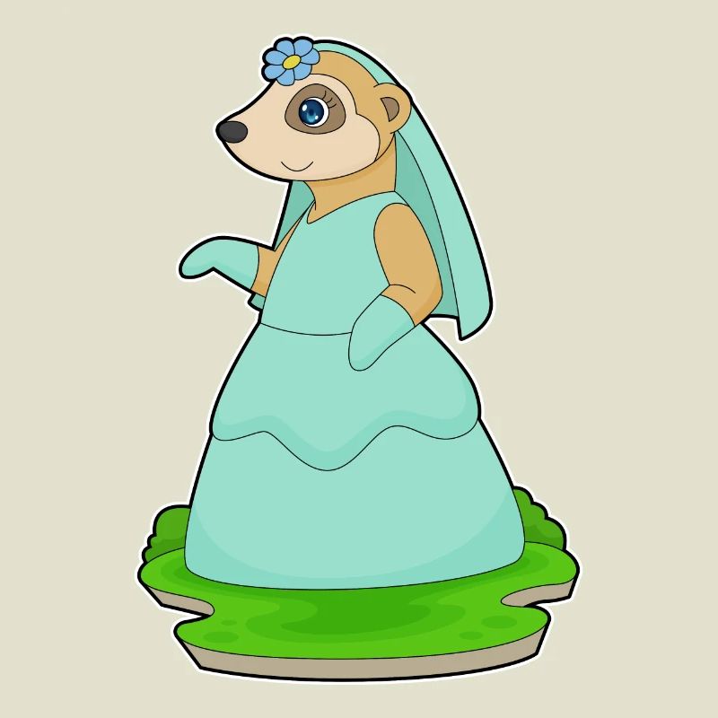 Erdmännchen Braut Schleier Hochzeit