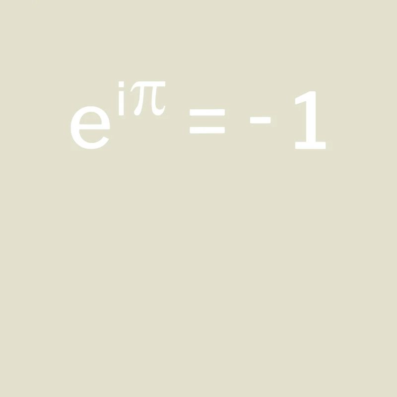 e^i pi + = -1 - Eulersche Identität Geschenkidee