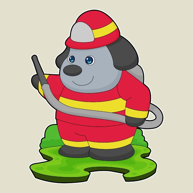 Chien pompier pompier brigade