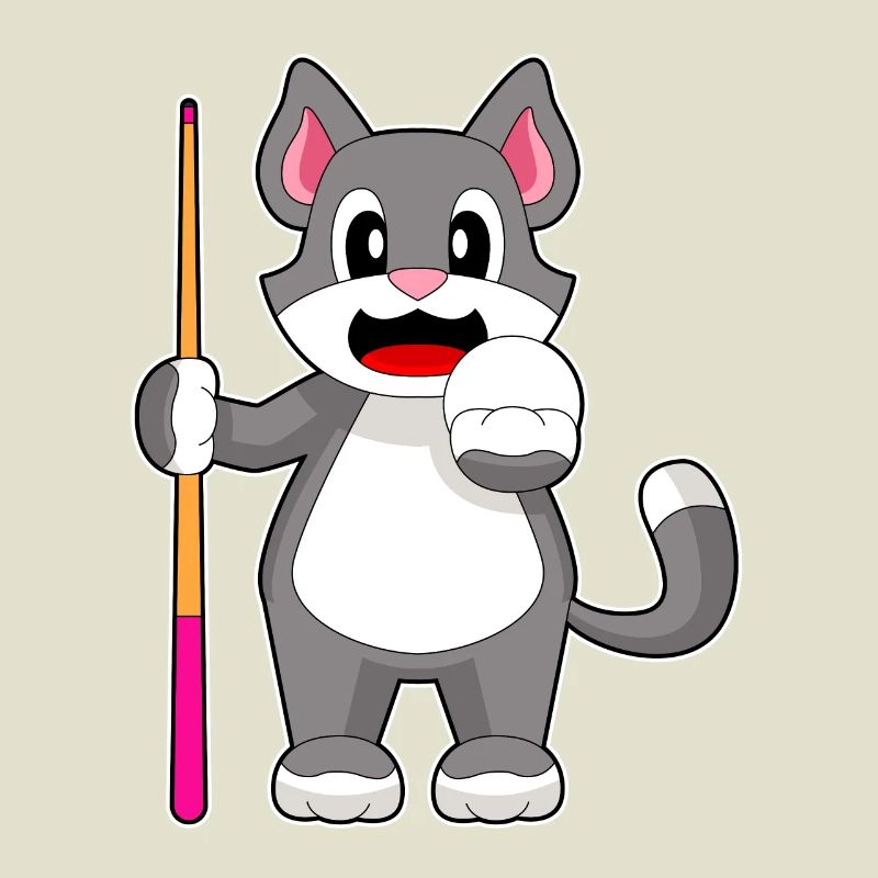 Queue de billard pour chat