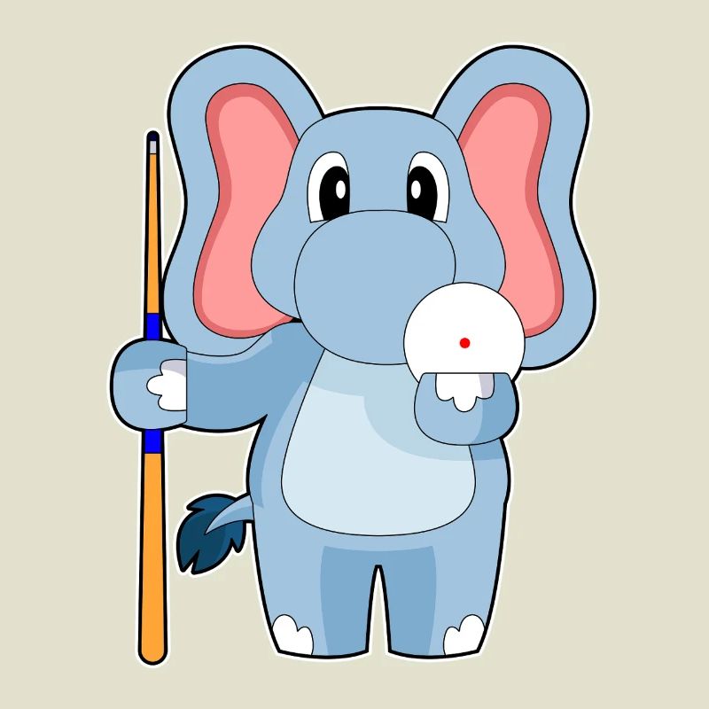 Cue de billard éléphant