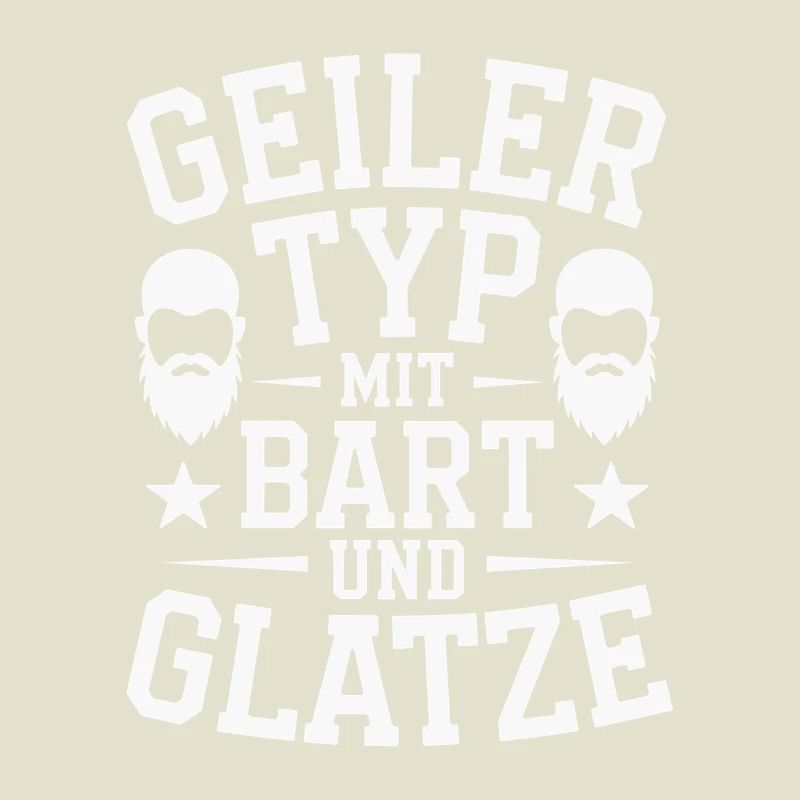 Geiler Typ Mit Bart & Glatze Glatzkopf Bartträger